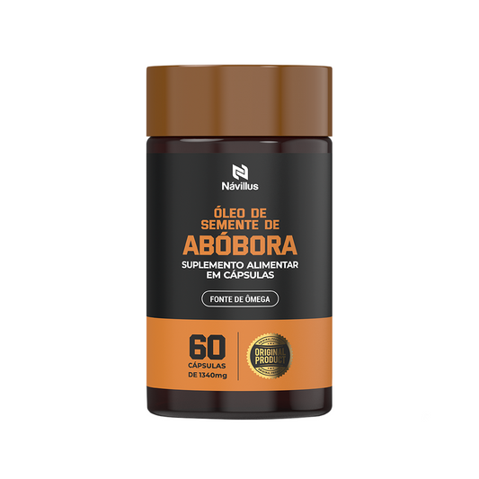 Óleo de Semente de Abóbora – Fonte Natural de Ômega e Antioxidantes | 60 Cáps – Návillus