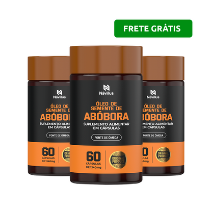 Óleo de Semente de Abóbora – Fonte Natural de Ômega e Antioxidantes | 60 Cáps – Návillus