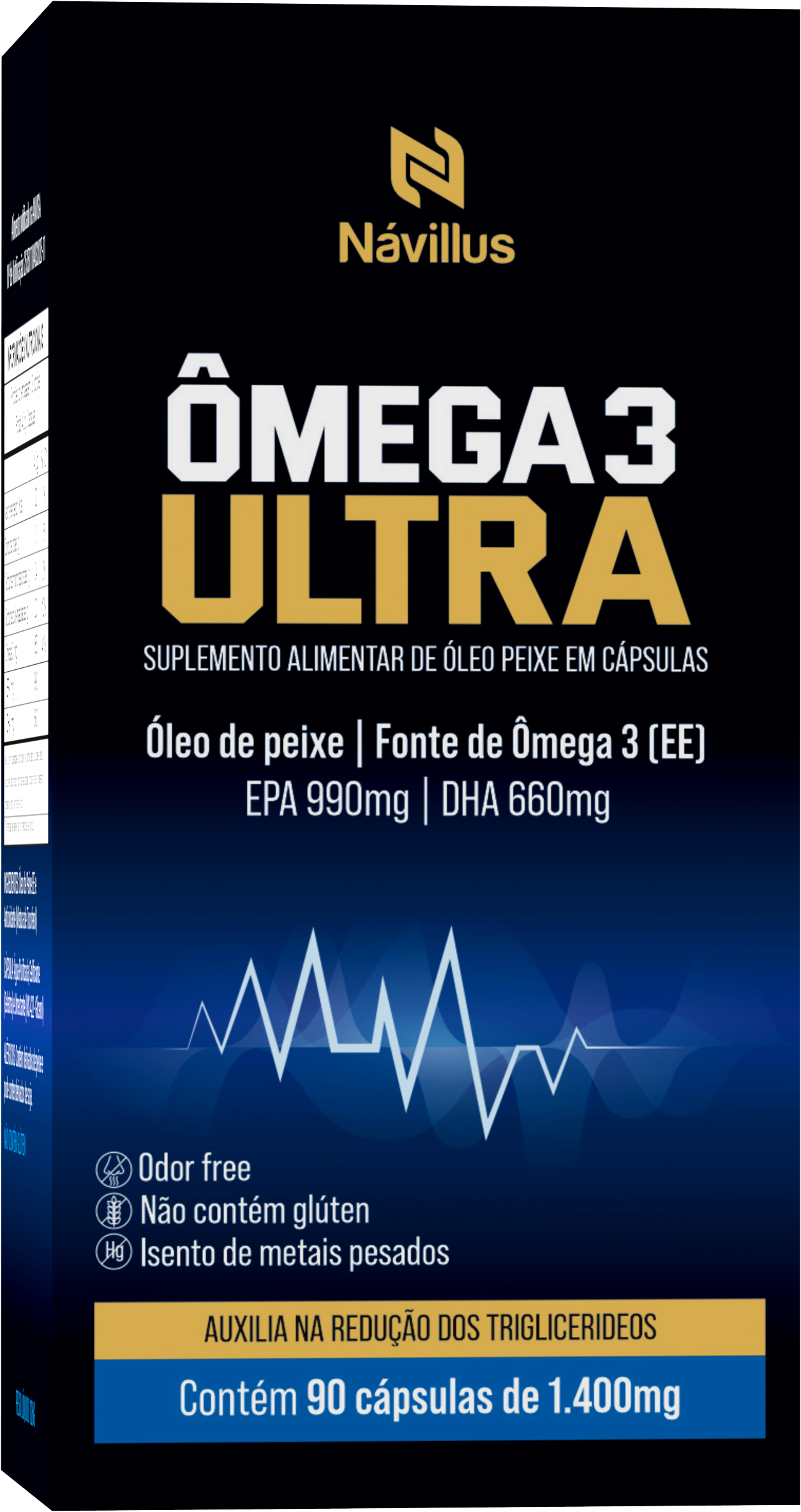 ÔMEGA 3 ULTRA 990/660 90 Caps - Melhor Ômega para a Saúde do Coração