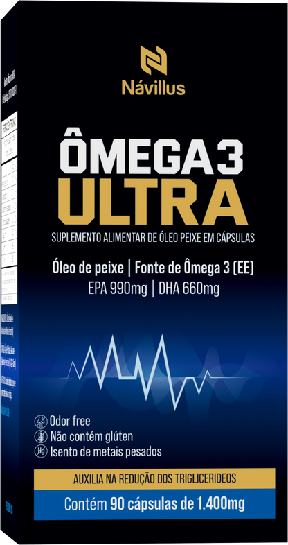 ÔMEGA 3 ULTRA 990/660 90 Caps - Melhor Ômega para a Saúde do Coração