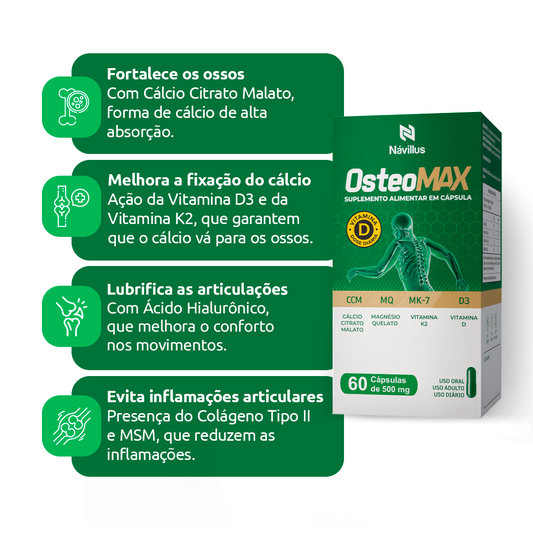 OsteoMax – Suporte Completo para Saúde Óssea | 60 Cáps – Návillus