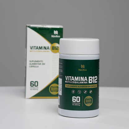 Vitamina B12 Metilcobalamina 9,94 mcg – Energia, Cérebro e Sistema Nervoso | 60 Cáps – Návillus