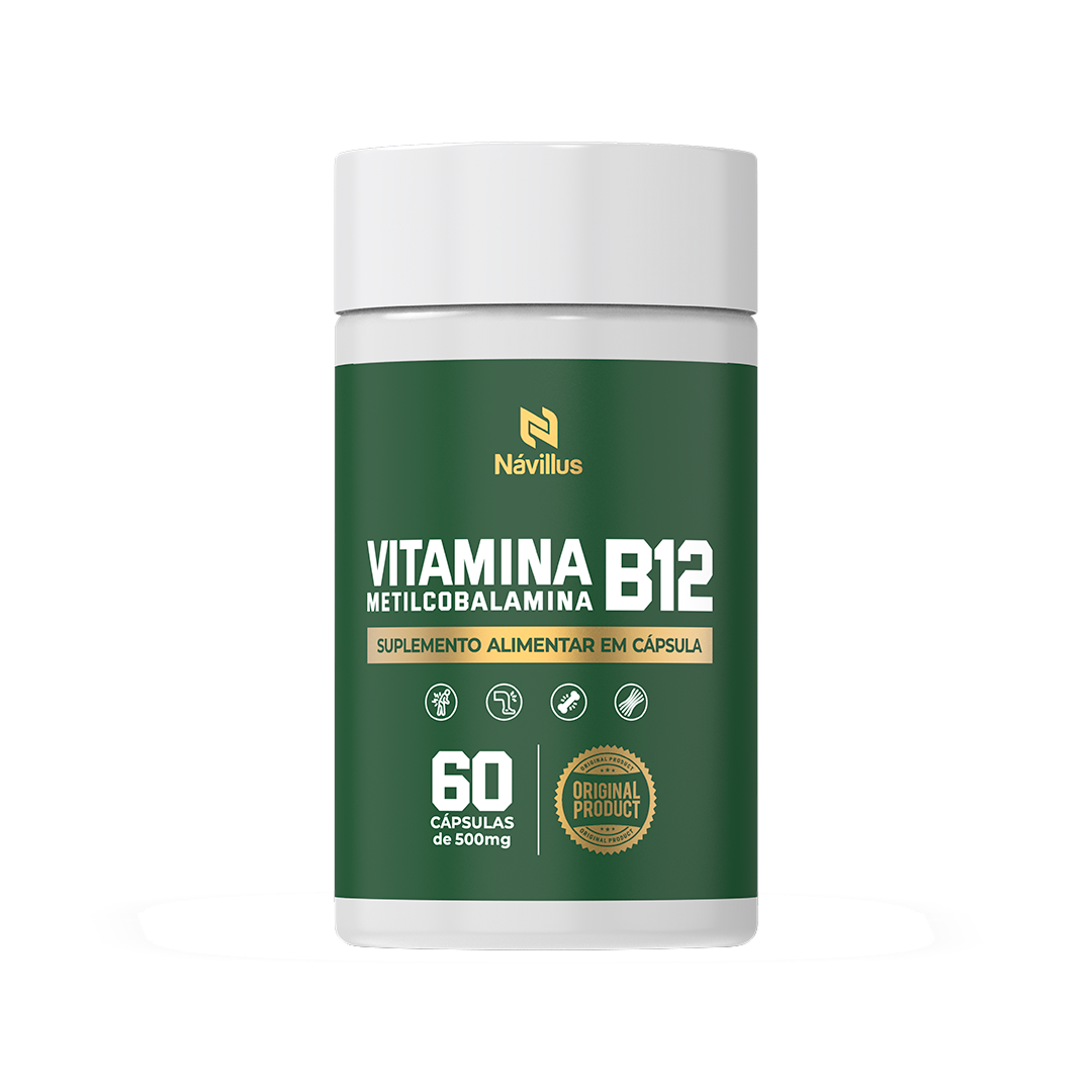 Vitamina B12 Metilcobalamina 9,94 mcg – Energia, Cérebro e Sistema Nervoso | 60 Cáps – Návillus