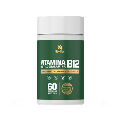 Vitamina B12 Metilcobalamina 9,94 mcg – Energia, Cérebro e Sistema Nervoso | 60 Cáps – Návillus