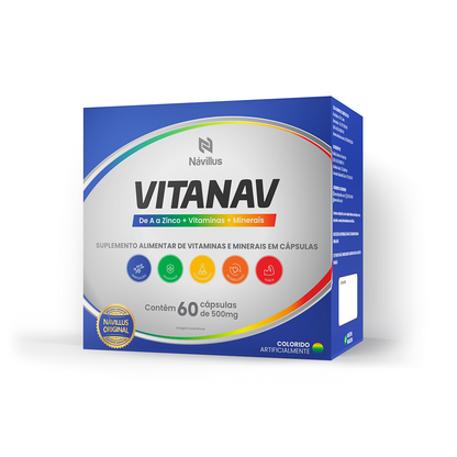 Vitanav – Multivitamínico de A a Zinco para Energia, Imunidade e Equilíbrio | 60 Cáps – Návillus