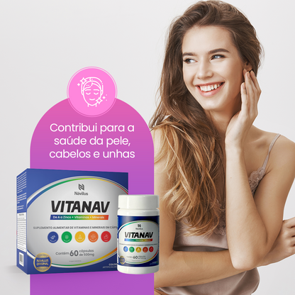 Vitanav – Multivitamínico de A a Zinco para Energia, Imunidade e Equilíbrio | 60 Cáps – Návillus
