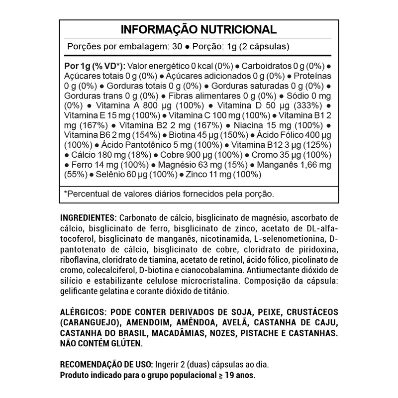 Vitanav – Multivitamínico de A a Zinco para Energia, Imunidade e Equilíbrio | 60 Cáps – Návillus