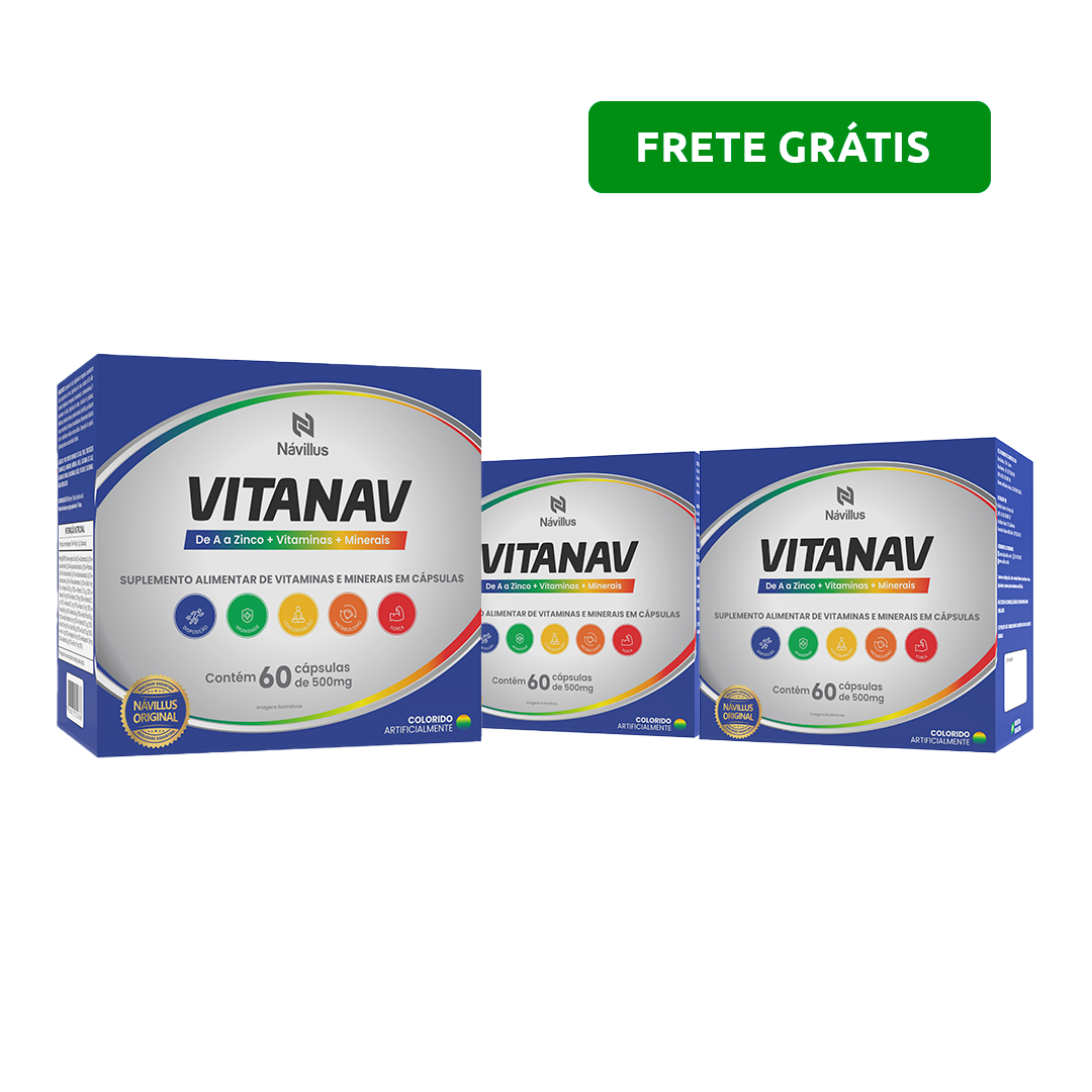 Vitanav – Multivitamínico de A a Zinco para Energia, Imunidade e Equilíbrio | 60 Cáps – Návillus